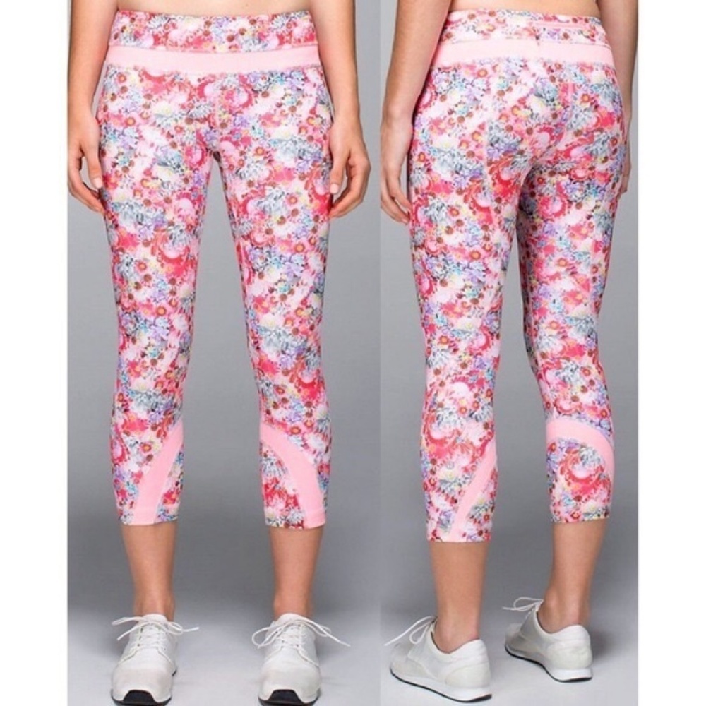 Flowabunga Floral Inspire Crop Running Tights